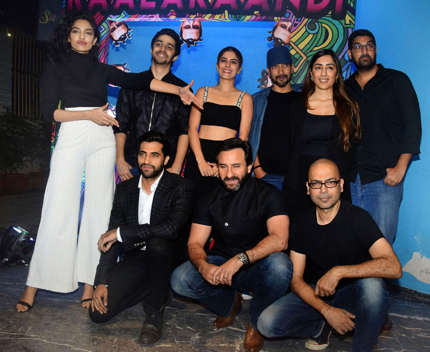 Shobita Dhulipala, Shivam Patil, Isha Talwar, Deepak Dobriyal, Ashi Dua, Kunaal Roy Kapur, Akshay Oberoi, Saif Ali Khan and Akshat Verma spotted at Kaalakaandi Trailer Launch. Shobita Dhulipala,Shivam Patil,Isha Talwar,Deepak Dobriyal,Ashi Dua,Kunaal Roy Kapur,Akshay Oberoi,Saif Ali Khan,Kaalakaandi Trailer Launch,Kaalakaandi Trailer