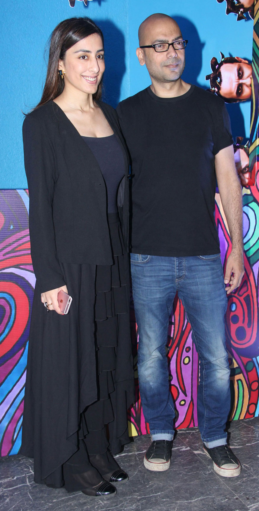 Ashi Dua and Akshat Verma poses for photographers at the trailer launch of his film ‘Kaalakaandi’ in Mumbai on December 6, 2017. Shobita Dhulipala,Shivam Patil,Isha Talwar,Deepak Dobriyal,Ashi Dua,Kunaal Roy Kapur,Akshay Oberoi,Saif Ali Khan,Kaalakaandi Trailer Launch,Kaalakaandi Trailer