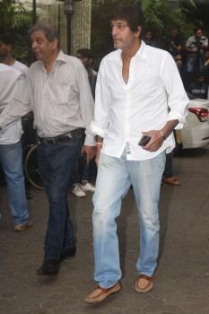 Chunky Pandey spotted at Shashi Kapoor's Prayer meet at Prithvi Theatre in Mumbai on December 7, 2017.