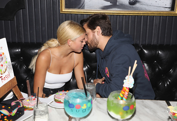 Sofia Richie and Scott Disick are seen during Art Week Party at Sugar Factory American Brasserie on December 8, 2017 in Miami. Scott Disick and Sofia Richie,Scott Disick and Sofia Richie lip lock,Scott Disick and Sofia Richie lip lock pics,Scott Disick and Sofia Richie kissing,Scott Disick and Sofia Richie lip lock images,Scott Disick and Sofia Richie lip lock stills,Scott Disick