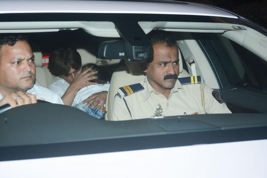 Little AbRam joined the party with dad Shah Rukh Khan for Rani Mukerji's daughter Adira birthday party. Rani Mukerji's daughter Adira birthday party,Rani Mukerji,Shah Rukh Khan,Alia Bhatt,Jacqueline Fernandez,Katrina Kaif,Sridevi