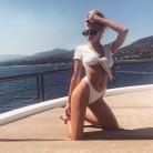 Charlotte McKinney shows off her wild side in bikini.