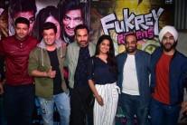 Fukrey Returns has released to an exceptional response from the audience and the Fukrey gang came out last evening to celebrate the success with their near and dear ones. Fukra squad had a fun night at a restaurant in Mumbai, Arth, to raise a toast the overwhelming response the film has been garnering across quarters.