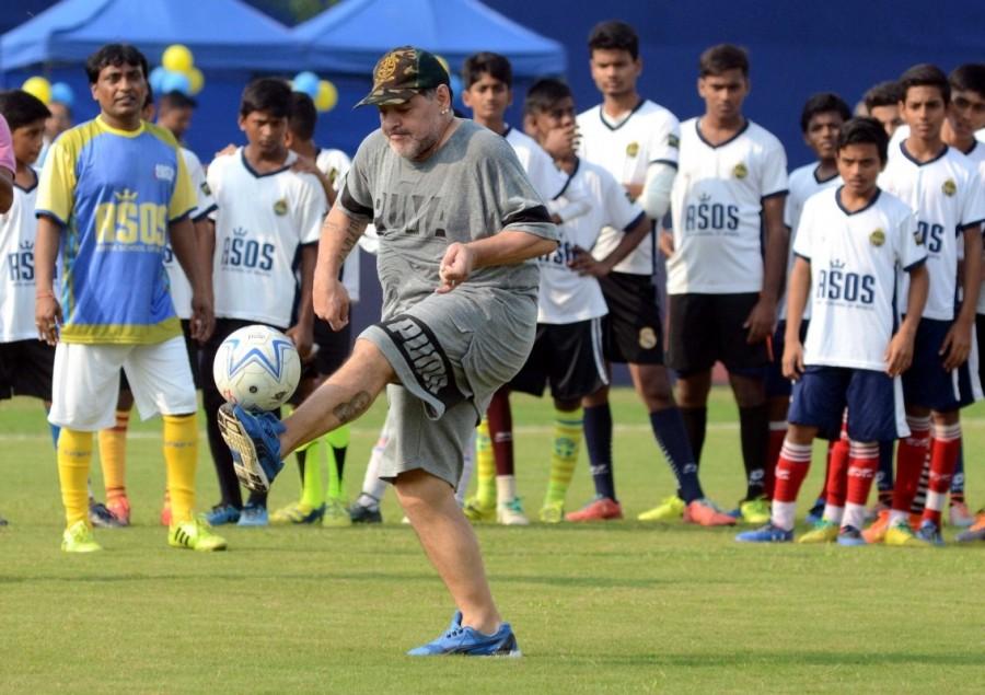 He even shared his mind with some of them individually giving tips on how to keep the ball on target from close range after one student had skied his effort from a Maradona layoff. Maradona had a second gastric bypass operation two years back after his doctor warned that the 57-year-old is overweight. He was seen drenched in sweat during the 30-minute workshop, and kicked a few footballs to the stands, where cheering fans waited for him. He ended the show with a trademark dribble as shutterbugs clicked frantically. Diego Maradona,Sourav Ganguly,Diego Maradona Kolkata,Diego Maradona skips football match