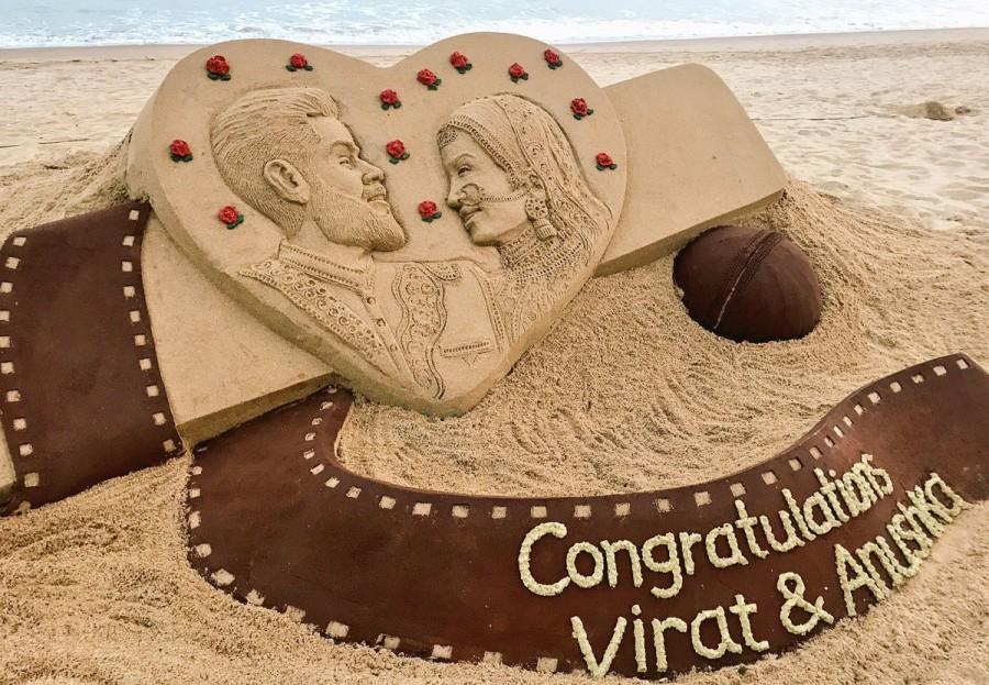 It was a hush-hush affair at a luxury heritage resort Borgo Finocchieto, a little over 100 km away from Florence. Anushka Sharma-Virat Kohli marriage,Anushka Sharma-Virat Kohli wedding,Sand artist Sudarsan Pattnaik,Sudarsan Pattnaik,Anushka Sharma-Virat Kohli sand art