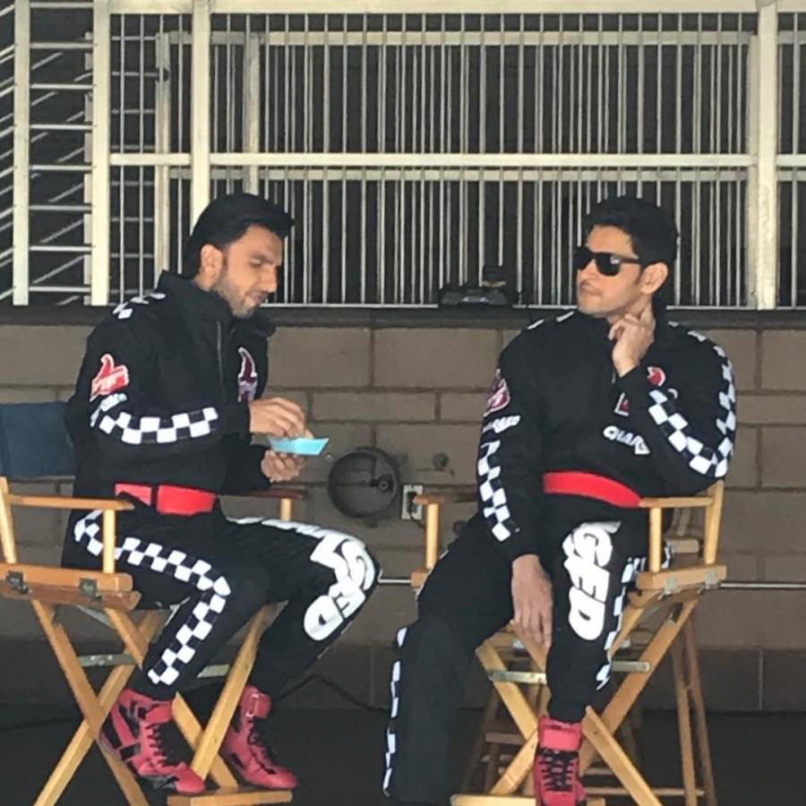 Mahesh Babu and Ranveer Singh in the same frame. Mahesh Babu and Ranveer Singh,Mahesh Babu,Ranveer Singh,Thums Up ad,Thums Up Charged soft drink ad