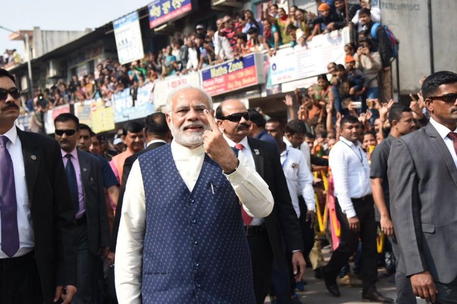 Gujarat Assembly elections,Gujarat Assembly elections second phase,gujarat assembly elections 2017,Narendra Modi casts his vote,Narendra Modi,PM Narendra Modi,Modi casts vote,Modi casts vote in Gujarat polls,INS Kalvari
