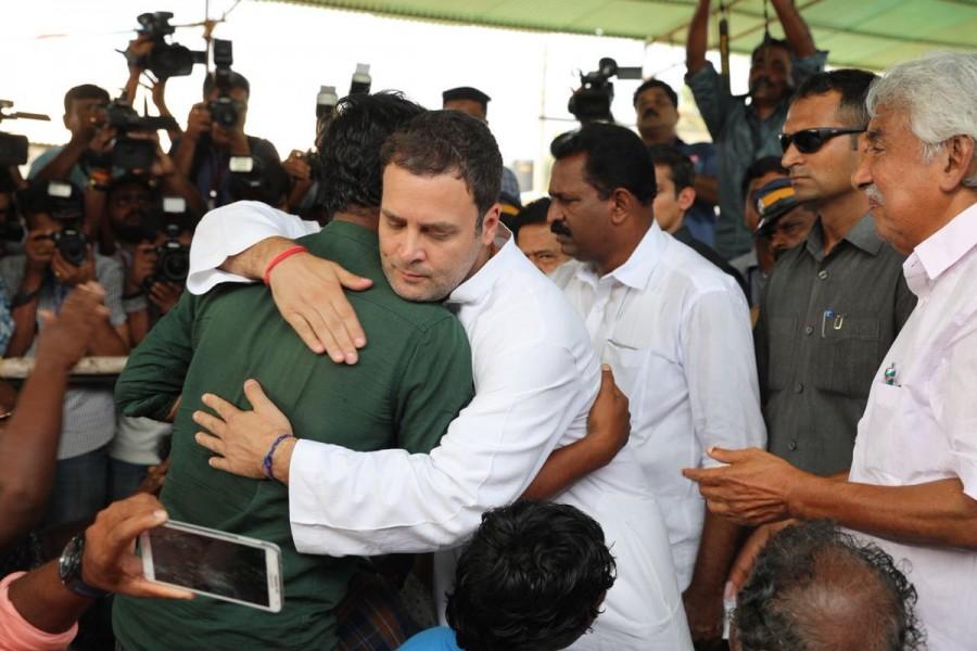 Congress President-elect Rahul Gandhi on Thursday visited fisherfolk in Kerala's two coastal villages and one in Tamil Nadu affected by cyclone Ockhi and demanded a separate Ministry for fisheries. "Today, farmers have a separate Ministry (at the Centre) but there is no such Ministry to deal with the fisheries sector. I would like to see a new Ministry set up to look into the needs of the fishery sector," Gandhi said. Cyclone Ockhi,Rahul Gandhi,Congress President-elect Rahul Gandhi,Congress President,#RahulWithFishermen,Rahul with Fishermen,Fishermen