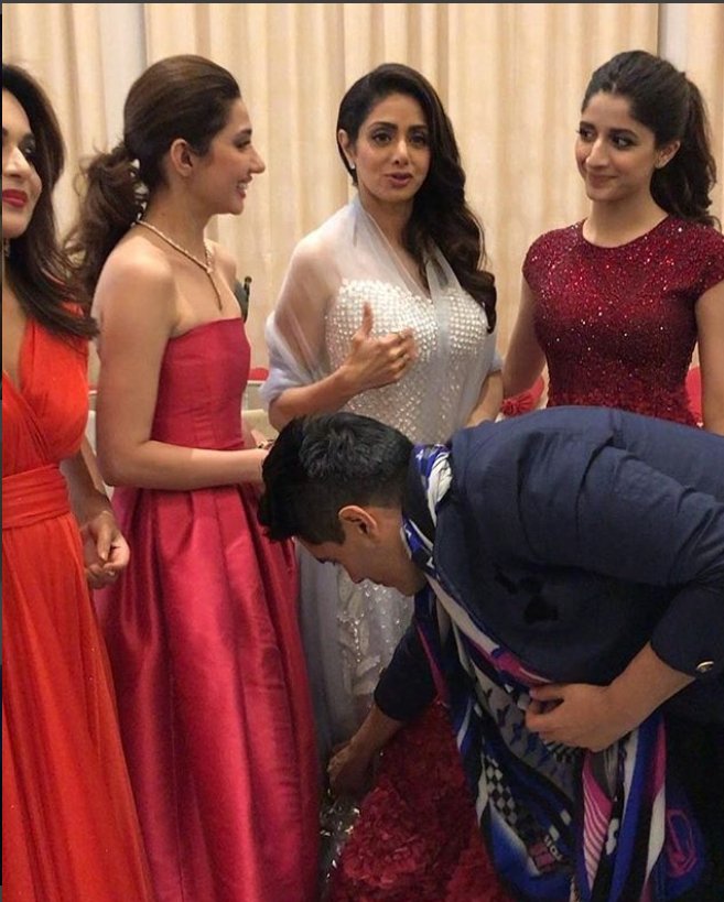 At the red carpet, Mahira spoke about being a fan of Sridevi, and said that just a few days ago, she was with her friends and they were dancing to the Indian actress' hit song "Hawaa hawaai". Govinda,Sridevi Kapoor,Masala awards 2017,Masala awards,celebs at Masala awards 2017