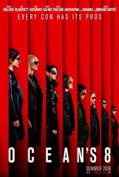 The new poster of the Warner Bros film shows the characters lined up in profile, all wearing dark overcoats and shades. Under the powerfully stylish shots of the eight female stars, it simply reads: 