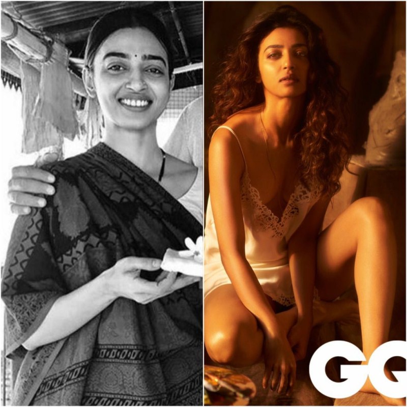 Recently, Radhika Apte treated us with two distinctive looks in a span of just a week and left us stunned with them both. At first, the actress mesmerised the audience with her de-glam Indian avatar for her upcoming film Padman. Radhika Apte looked simply remarkable in her modest yet astonishing avatar. Padman star Radhika Apte,Radhika Apte,Radhika Apte in Padman,Padman,Radhika Apte hot look,Radhika Apte hot pics