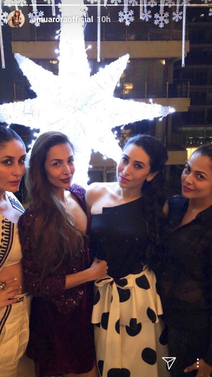 Actress Kareena Kapoor Khan's pre-Christmas bash with her gang of girls. Kareena Kapoor,Karisma Kapoor,Karan Johar,Malaika Arora,Amrita Arora,Seema Khan,Bhavna Pandey,Pre-Christmas Bash