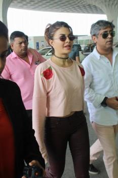 Actress Jacqueline Fernandez snapped at Mumbai Airport.