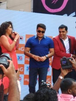 Mohanlal stunning new look at MyG mobile showroom inauguration.