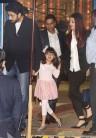 Abhishek Bachchan, Aishwarya Rai Bachchan and Aaradhya Bachchan arrive at the annual function of Dhirubhai Ambani International School in Mumbai.