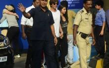 Shah Rukh Khan and Suhana Khan arrive at the annual function of Dhirubhai Ambani International School in Mumbai.