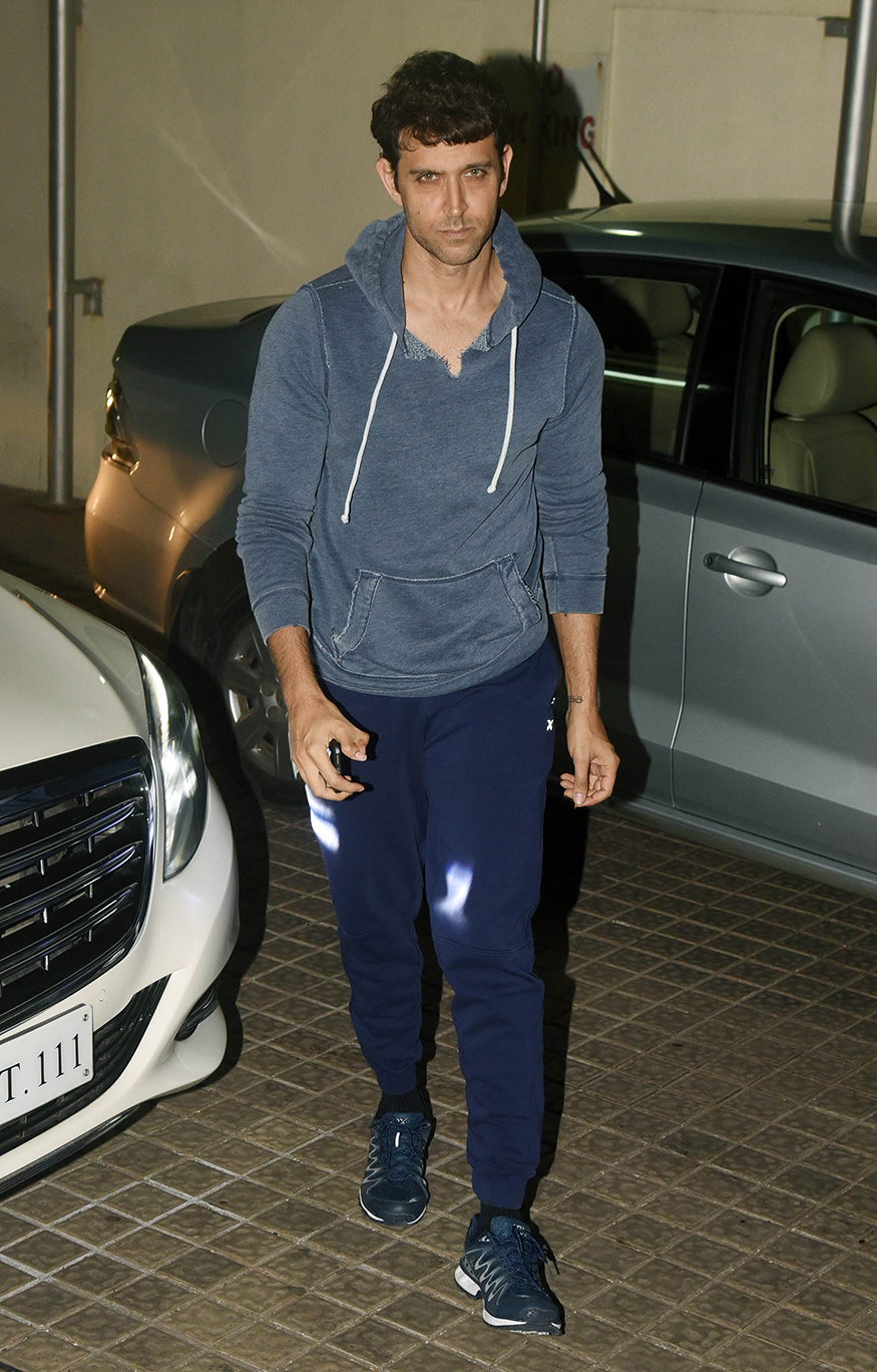 Hrithik Roshan spotted outside a multiplex in Mumbai on December 17, 2017. Hrithik Roshan,Hrehaan and Hridhaan,Hrehaan and Hridhaan Roshan,Sussanne Khan,actor Hrithik Roshan
