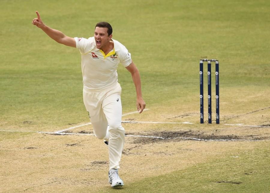Scores: England: 403; 218/10 (James Vince 55, Dawid Malan 54, Chris Woakes 22, Josh Hazlewood 5/48, Nathan Lyon 2/42) lose to Australia: 662/9 declared. Ashes 2017,Australia defeat England in third Test,Australia defeat England,Australia beats England,Australia trash England