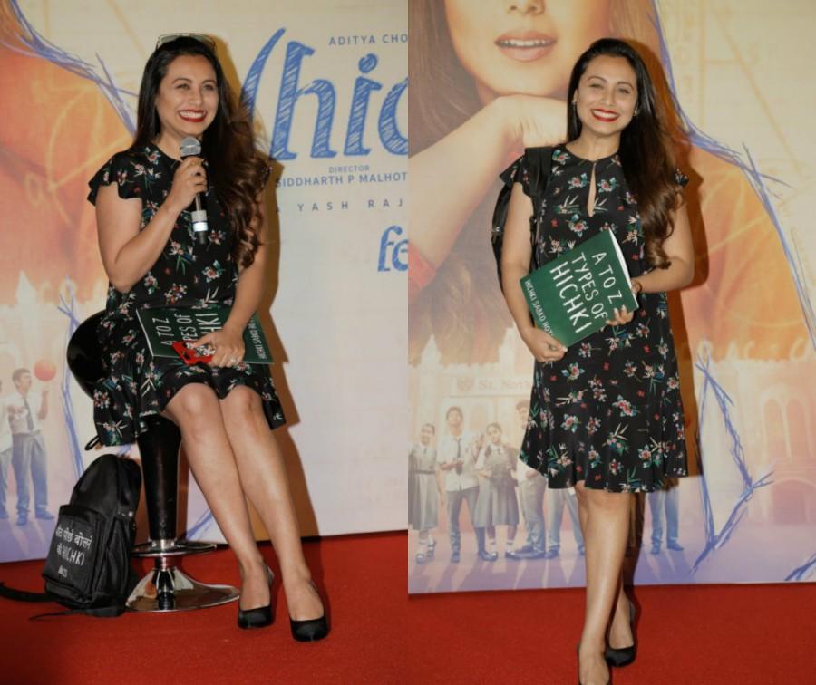 Asked whether her husband and filmmaker Aditya Chopra will be fine with it, Rani replied: "Why not? He is married to an actress. He has to be comfortable with it. He was not blind-folded when he married me, so yes why would there be a problem?" Rani Mukerji,Hichki Trailer launch,Hichki Trailer,Hichki Trailer launch pics,Hichki Trailer launch images,Hichki Trailer launch stills,Hichki Trailer launch pictures,Hichki Trailer launch photos