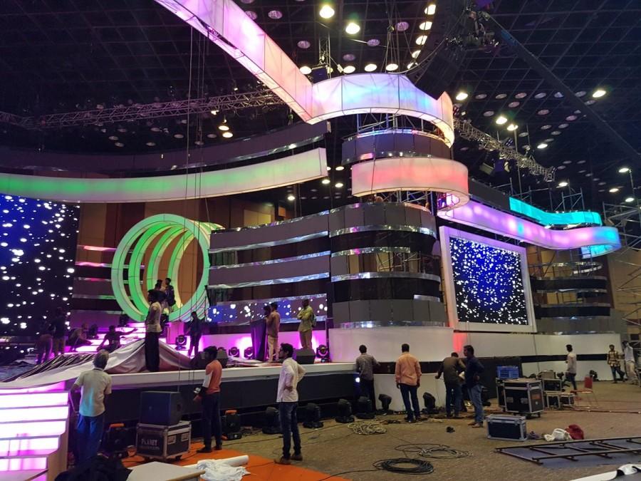 Agnyathavaasi Audio Launch Set and Venue. Pawan Kalyan,actor Pawan Kalyan,Agnyaathavaasi audio launch,Agnyaathavaasi music launch,Agnyaathavaasi music launch pics,Agnyaathavaasi music launch images,Agnyaathavaasi music launch stills