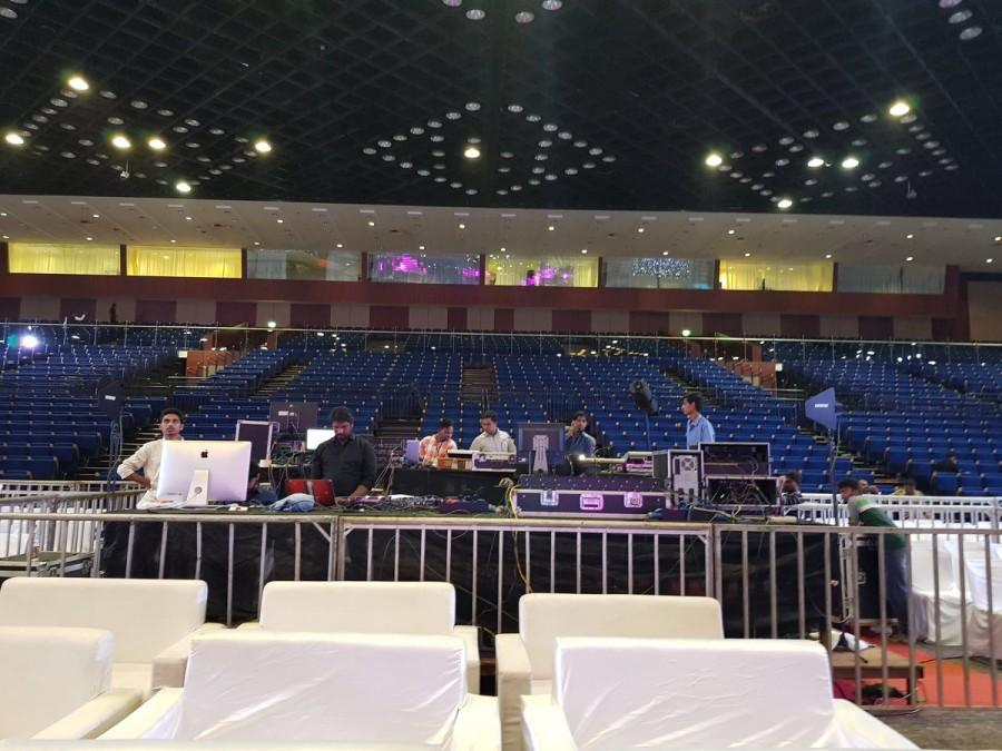 Pawan Kalyan's Agnyathavaasi Audio Launch Set & Venue. Pawan Kalyan,actor Pawan Kalyan,Agnyaathavaasi audio launch,Agnyaathavaasi music launch,Agnyaathavaasi music launch pics,Agnyaathavaasi music launch images,Agnyaathavaasi music launch stills