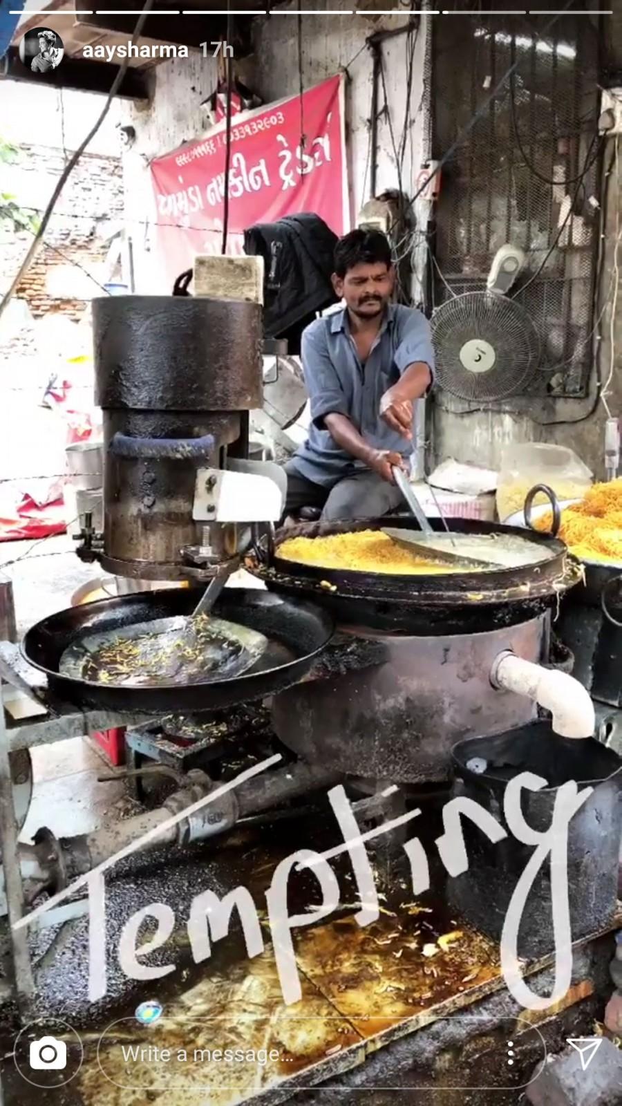 Aayush Sharma and director Abhiraj Minawala took to Gujarat to study the environment before rolling the cameras next year. The actor took to Instagram to share his experiences in Ahemdabad, where the actor observed the city closely. Aayush Sharma took to learning the art of making Maanja, visited the local Jalebi-faafda stores, relished on the delicacies famous in Gujarat. Aayush Sharma,director Aayush Sharma,aayush sharma bollywood debut,Loveratri,Loveratri on the sets