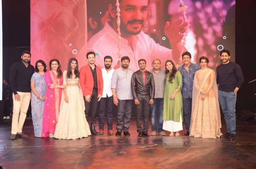 HELLO Movie Pre Release Event held at Hyderabad. Celebs like Chiranjeevi, Ram Charan, Naga Chaitanya, Samantha, Nagarjuna at Hello movie Pre Release event. Chiranjeevi,Ram Charan,Naga Chaitanya,Samantha,Nagarjuna,Hello movie Pre Release event,Hello Pre Release event,Hello,Hello review,Hello movie review