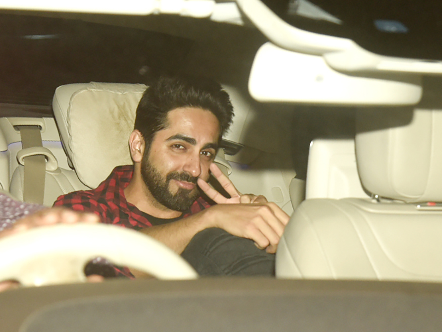 Ayushmann Khurrana arrives for the special screening of his film 'Tiger Zinda Hai' in Mumbai on December 21, 2017. Akshay Kumar,Salman Khan,Anil Kapoor,Karan Johar,Tiger Zinda Hai special screening,Tiger Zinda Hai,Tiger Zinda Hai special screening pics,Tiger Zinda Hai special screening images,Tiger Zinda Hai special screening stills,Tiger Zinda Hai special screening p