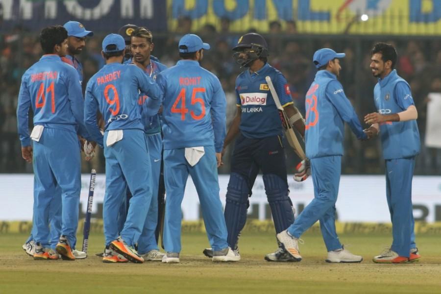 India rode on a record opening partnership of 165 runs, bettering the previous 158 runs between Lokesh Rahul and Shikhar Dhawan, as Rohit plundered the Sri Lankan bowlers to notch his second T20 ton (118 from 48 balls; 48x12, 6x10). From the onset, there was no stopping the Mumbai right-hander, who also equalled the fastest T20I century with South Africa's David Miller as India raced to 50 in the first five overs. While his opening partner Rahul (89 off 49; 4x5, 6x8) started the onslaught with a couple of boundaries, Rohit took over by pulling Nuwan Pradeep for a thunderous six over mid-wicket before taking Akila Dananjaya to the skies thrice to milk 16 runs off the off-spinner's first over. India beat Sri Lanka by 88 runs,India beat Sri Lanka,India trash Sri Lanka