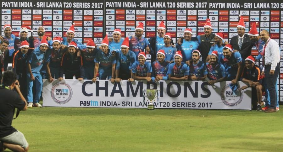 Opting to bowl on winning the toss, India restricted Sri Lanka to 135/7. The hosts then overcame the loss of early wickets to overhaul the target with four balls to spare. Pacers Dushmantha Chameera and Dasun Shanaka bagged two wickets each for Sri Lanka. Chasing a modest target, India did not enjoy a great start as openers Lokesh Rahul and Rohit Sharma departed in quick succession. Ndia thrash Sri Lanka,ndia beats Sri Lanka,ndia thrash Sri Lanka in 3rd T20I