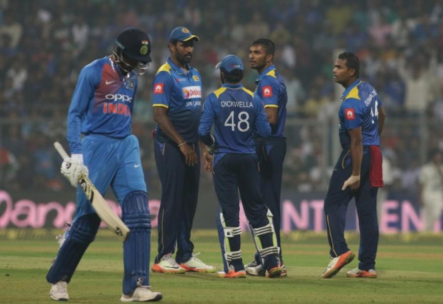 Shreyas Iyer and Manish Pandey then added 42 runs between them in 36 deliveries to bring the Indian inings back on track. The visitors struck back when Iyer was run out thanks to an excellent piece of fielding by Akila Dananjaya in the 14th over. Hardik Pandya was also dismissed in the very next over as the Sri Lankans looked to make a strong comeback. Ndia thrash Sri Lanka,ndia beats Sri Lanka,ndia thrash Sri Lanka in 3rd T20I