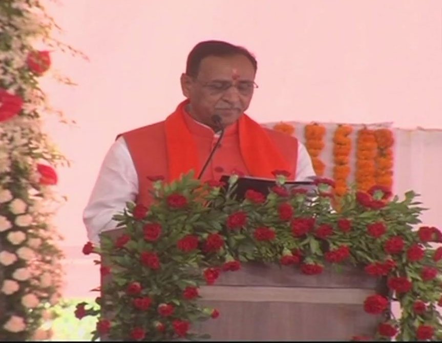 The Cabinet Ministers who took oath were Bhupendrasinh Chudasama, R.C. Faldu, Kaushik Patel, Saurabh Patel, Vestabhai Vasava, Vithalbhai Radadiya, Dilipkumar Thakor and Ishwarbhai Parmar. The Ministers of State, who were administered the oath of office and secrecy by Governor O.P. Kohli, were Pradipsinh Jadeja, Parthabhai Patel, Jaydrathsinh Parmar, Nanubhai Patkar, Ramanlal Nanubhai Patkar, Parsottambhai Solanki, Ishwarsinh Patel, Gopalbhai Ahir, Kishore Khanani, Bachubhai Maganbhai Khabad and Vibhavari Dave. After the oath ceremony, Modi took to Twitter assuring the people of Gujarat that the BJP government will leave no stone unturned in further developing the state, which the party has ruled since 1995. Vijay Rupani,Gujrat CM Vijay Rupani,Vijay Rupani takes oath
