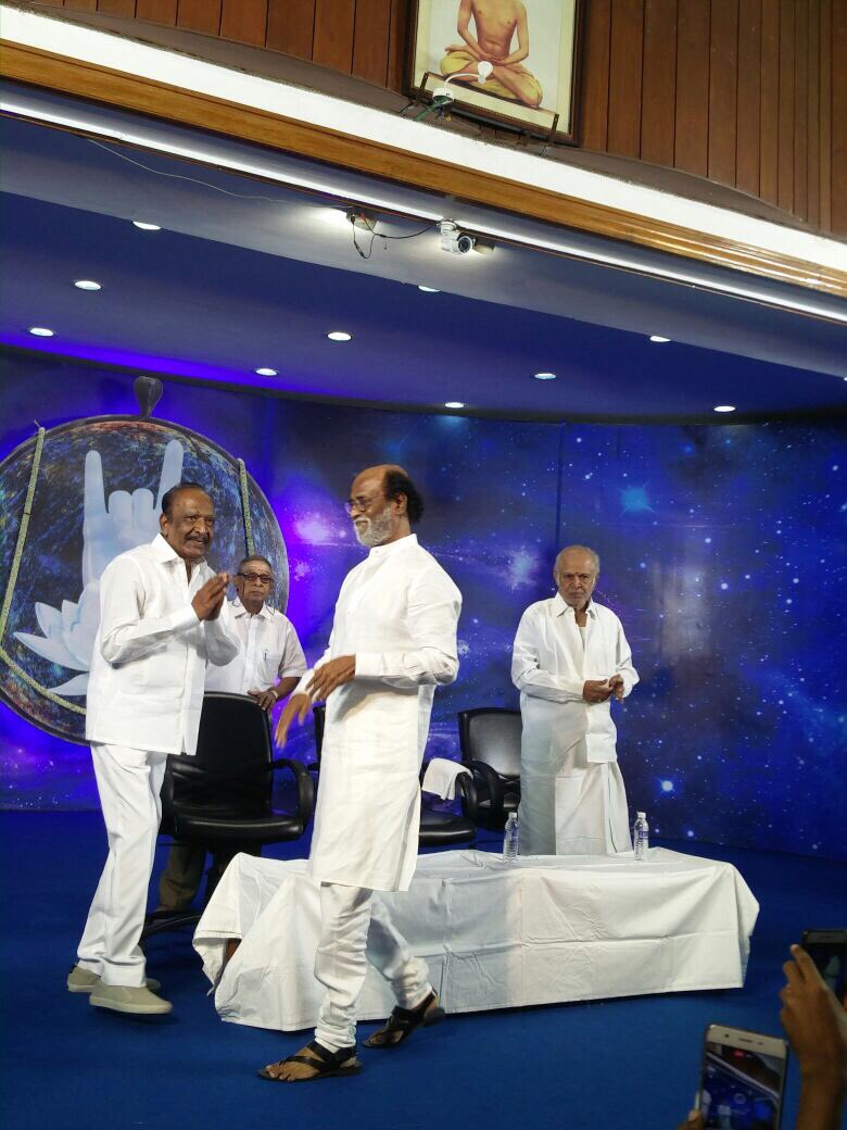 In May, while addressing a large gathering of his fans, Rajinikanth said he would choose the path of politics if "God willing". Superstar Rajinikanth,Rajinikanth,Rajinikanth 6-Day fan meet,Rajinikanth fans meeting,rajinikanth fans press meet