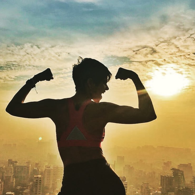 Actress Mandira Bedi has shot for a fitness brand commercial with her husband and director Raj Kaushal. The ad film was shot on Christmas -- the same day the couple met for the first time in 1996 when Kaushal was the chief assistant to late filmmaker Mukul Anand and was shooting for a project where Mandira was called for a screen test. Mandira Bedi,actress Mandira Bedi,Raj Kaushal,mandira bedi's husband Rraj Kaushal,Mandira Bedi shoots ad