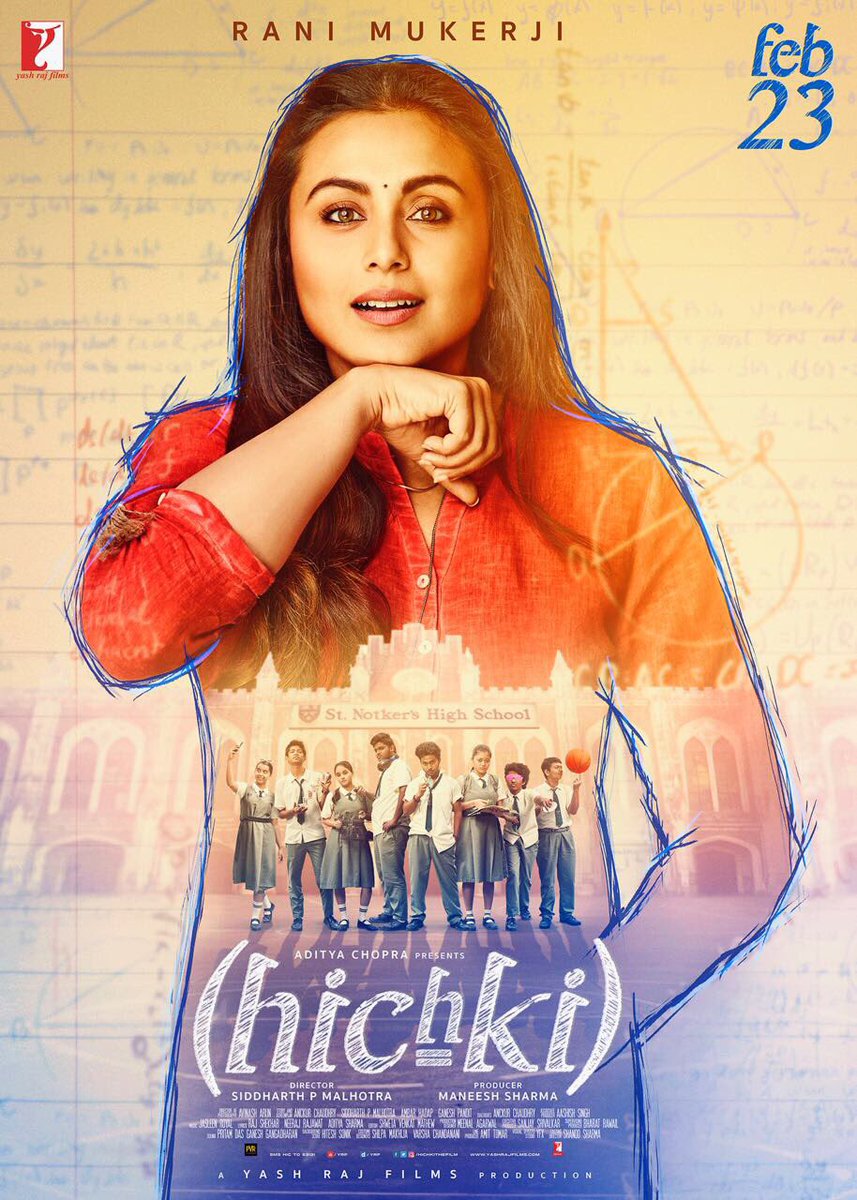 Check out the first look poster of Bollywood movie Hichki starring Rani Mukerji in the lead role. Rani Mukerji,Hichki first look poster,Hichki first look,Hichki poster,Hichki movie poster,Rani Mukerji in Hichki,Hichki movie