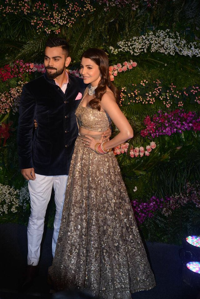 Right from their environment-friendly invites with saplings to the anthology of Rumi's poems as return gifts, the couple seems to have invested great thought in all the functions. They made sure that all the events reflected the spirit of their companionship and their personalities. Virat Kohli and Anushka Sharma,Virat Kohli and Anushka Sharma Mumbai reception,Virat Kohli and Anushka Sharma Mumbai reception pics,Virat Kohli and Anushka Sharma Mumbai reception images,Virat Kohli,Anushka Sharma