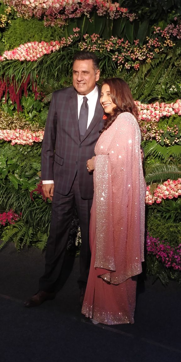 Boman Irani with his wife at Virat Kohli and Anushka Sharma reception. Ravindra Jadeja,Sandeep Patil,Virat Kohli and Anushka Sharma,Virat Kohli and Anushka Sharma Mumbai reception,Virat Kohli Mumbai reception,Anushka Sharma Mumbai reception,Boman Irani
