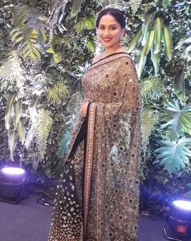 Madhuri Dixit attends the wedding reception of Virat Kohli and Anushka Sharma held at St. Regis Hotel in Mumbai on December 26, 2017.