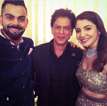 Shah Rukh Khan at Virat Kohli and Anushka Sharma reception.