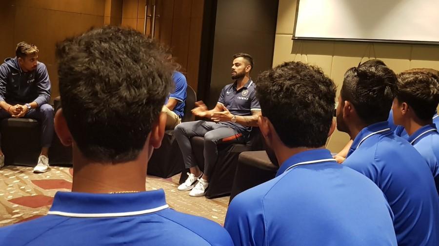 Kohli also asserted that he has agreed to a request from India U-19 coach Rahul Dravid and will spend some with the boys and give them crucial advice ahead of their departure for New Zealad on Wednesday night. Virat Kohli,India captain Virat Kohli,Prithvi Shaw,U-19 World Cup