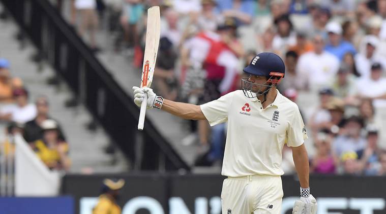 Earlier, England resumed the day from 192 for two. Overnight batsmen Cook and skipper Joe Root (61) stitched together a 138-run partnership before the latter was removed by a Cummins delivery which was dropped short and caught easily at deep square leg by Lyon. Later, incoming batsmen Dawid Malan (14), Jonny Bairstow (22), Moeen Ali (20), Chris Woakes (26) and Tom Curran (4) contributed a few runs but failed to covert it into a big score. Alastair Cook,Alastair Cook double ton,Alastair Cook double centuary,Ashes,Ashes 2017,Australia vs England