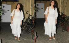Kajal Aggarwal poses for the cameras at Bandra.