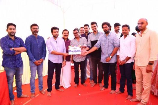 Pooja of Suriya and Sai Pallavi starrer Suriya 36, directed by Selvaraghavan, was held earlier today in Chennai.