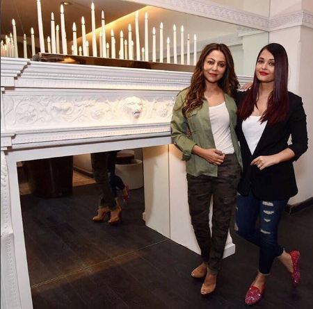 Gauri Khan has carved a place for herself in the creative Industry of designs and has time and again astonished everyone with her artwork. The who's who of the town visit the star wife's store to grab essentials. Aishwarya Rai and Abhishek Bachchan,Aishwarya Rai,Abhishek Bachchan,Aishwarya Rai Bachchan,Gauri Khan,New year