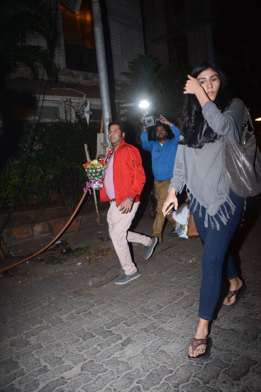 Bollywood actor Arbaaz Khan spotted with his girlfriend at Smoke House Bandra, Mumbai on Jan 02, 2018. Arbaaz Khan,actor Arbaaz Khan,Arbaaz Khan with girlfriend,Arbaaz Khan girlfriend