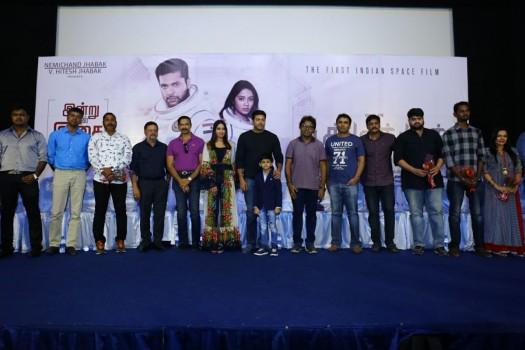 Tik Tik Tik audio launch event held in Chennai. Celebs like Jayam Ravi, Aarav Ravi, D Imman, Nivetha Pethuraj, Stunt choreographer Miracle Michael, Ramesh Thilak spotted at the event.