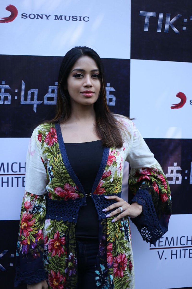 Actress Nivetha Pethuraj poses for the cameras during Tik Tik Tik audio launch. Jayam Ravi,D Imman,Nivetha Pethuraj,Tik Tik Tik,Tik Tik Tik audio launch,Tik Tik Tik audio,Tik Tik Tik music,Tik Tik Tik music launch,Tik Tik Tik audio launch pics,Tik Tik Tik audio launch images,Tik Tik Tik audio launch stills,Tik Tik Tik audio launch pi