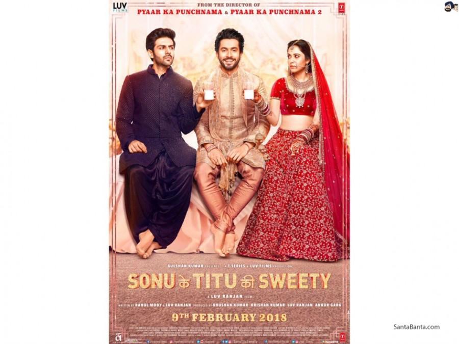 Sonu ke Titu ki Sweety is a romantic comedy about a war between romance and bromance, where Sonu finds it hard to believe that a girl like Sweety can exist and decides to stop his friend Titu from marrying her. Produced by Luv Films and T-Series, the film stars Kartik Aaryan, Nushrat Bharucha, and Sunny Singh. Sonu Ke Titu Ki Sweety is all set to hit theaters on 12th January 2018. Daas Dev,Dhadak,Kedarnath,Namastey London,Sadak 2,Song of scorpions,Sonu Ke Titu Ki Sweety