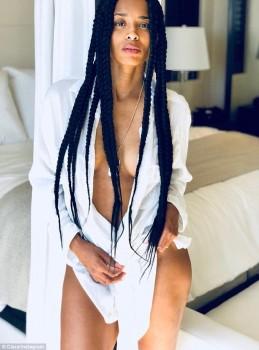 Ciara shares racy bedroom shots as she poses almost naked.