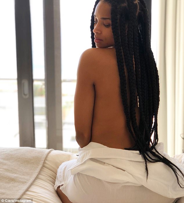 Singer Ciara shares racy bedroom images. Ciara,model Ciara,Ciara racy bedroom selfie,racy nude selfie,racy nude,racy hot selfie,Russell Wilson,Ciara unbuttons herself